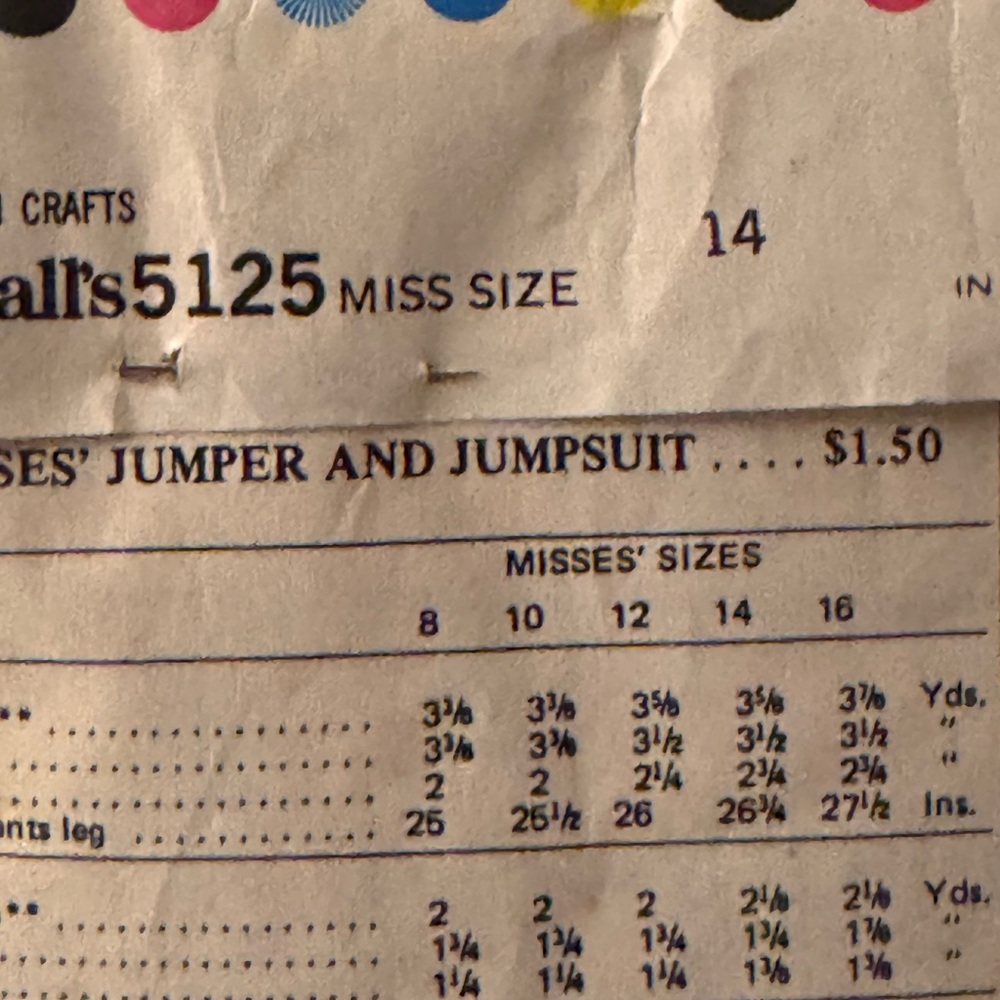 Pattern (McCall’s).  Women's Jumper and Jumpsuit Pattern - Picture 7 of 7